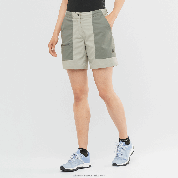 Salomon Womens Shorts - Outrack JV8B48958 Wrought Iron/Sedona Sage