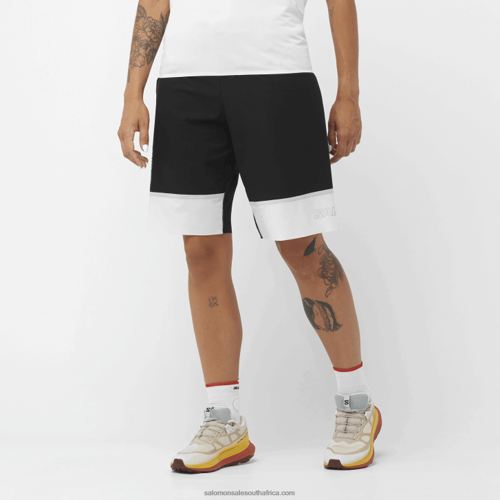 Salomon Womens Shorts - Shortney JV8B481188 Deep Black/White