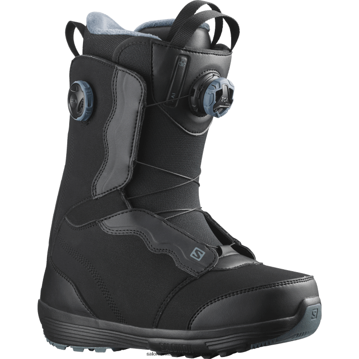 Salomon Womens Snowboard Boots - Ivy Boa JV8B481320 Black/Stormy Weather