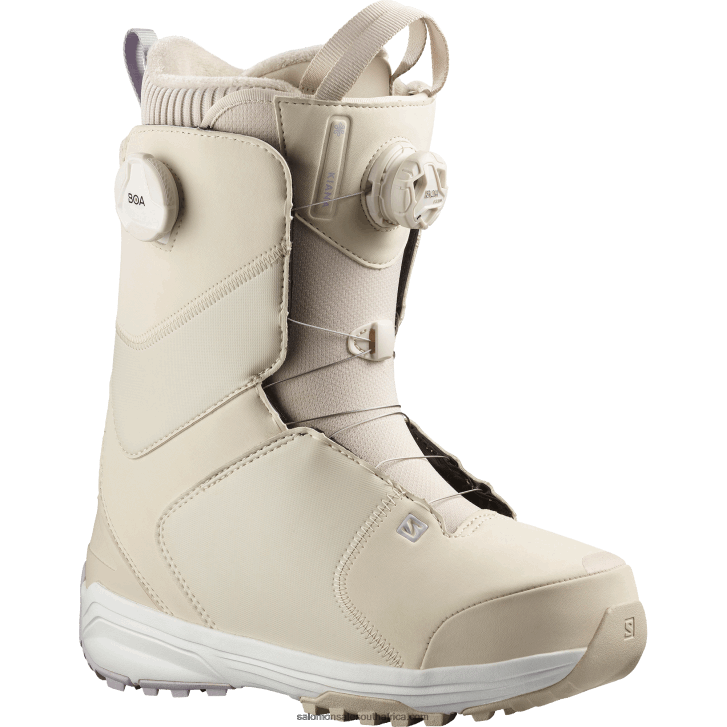 Salomon Womens Snowboard Boots - Kiana Dual Boa JV8B481317 Rainy Day/Jacaranda/White