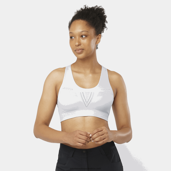 Salomon Womens Sports Bra - Essential Move On Seamless JV8B48941 Oyster Mushroom/Heather