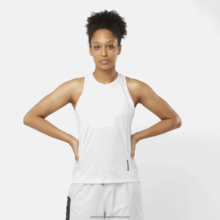 Salomon Womens Tank - Equipe JV8B48907 White