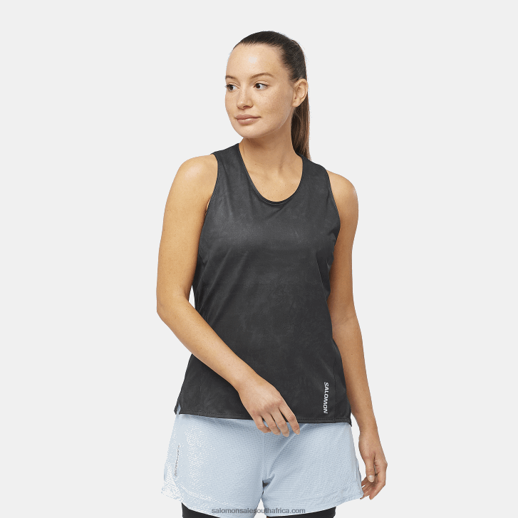 Salomon Womens Tank - Sense Aero JV8B48905 Periscope/Deep Black