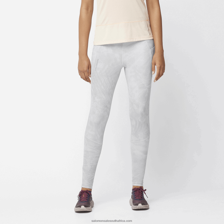 Salomon Womens Tights - Cross Run 28 JV8B481161 Oyster Mushroom/Alloy/Ao