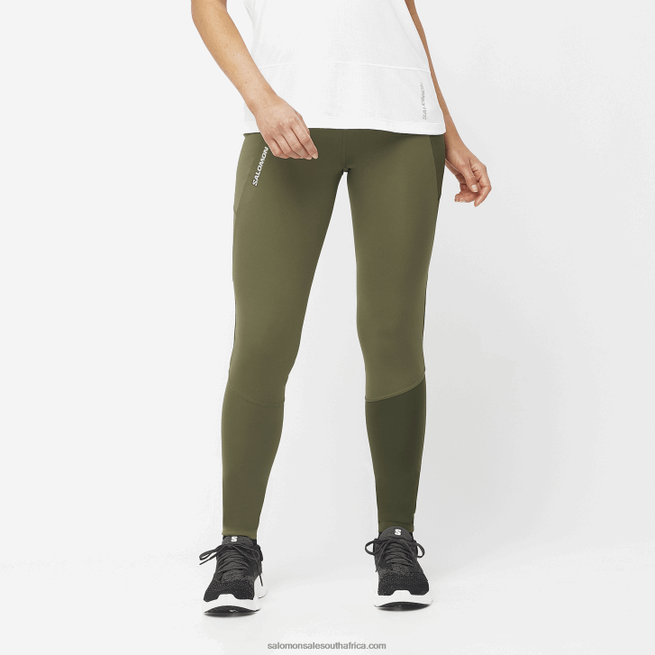 Salomon Womens Tights - Cross Run 28 JV8B481162 Grape Leaf/Forest Night