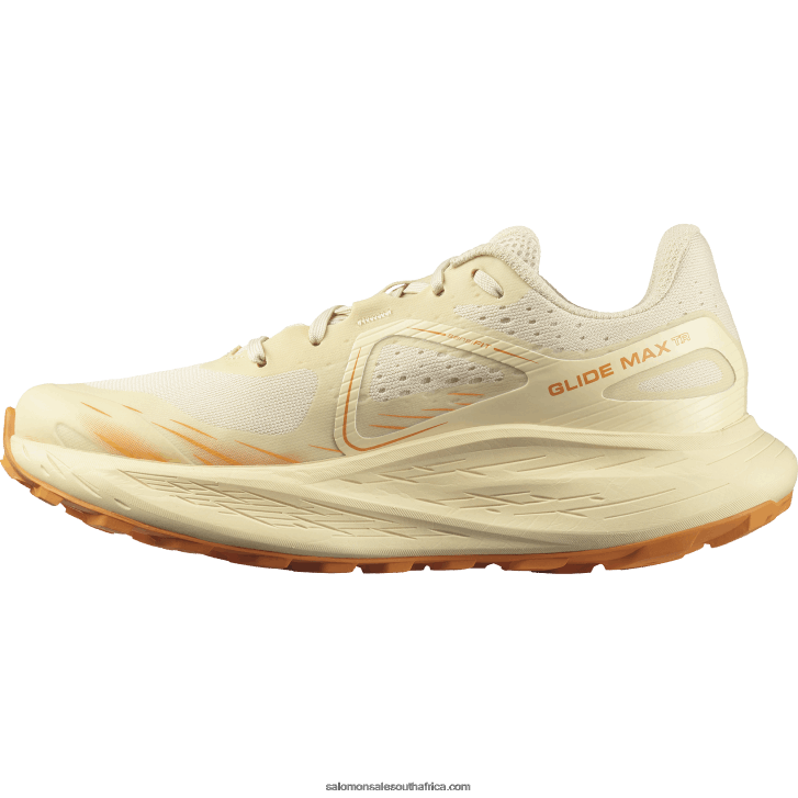 Salomon Women\s Trail Running Shoes - Glide Max Tr JV8B481499 Bleached Sand/Tender Peach/Orange Pepper