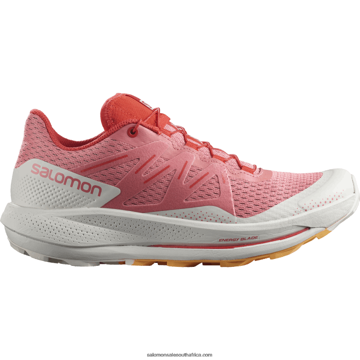 Salomon Womens Trail Running Shoes - Pulsar Trail JV8B481511 Tea Rose/Nimbus Cloud/Blazing Orange