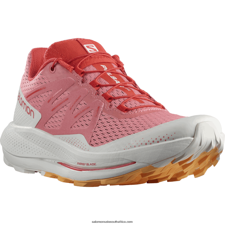 Salomon Women\s Trail Running Shoes - Pulsar Trail JV8B481511 Tea Rose/Nimbus Cloud/Blazing Orange