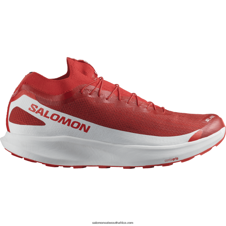 Salomon Womens Trail Running Shoes - S/Lab Pulsar 2 JV8B481519 Fiery Red/White