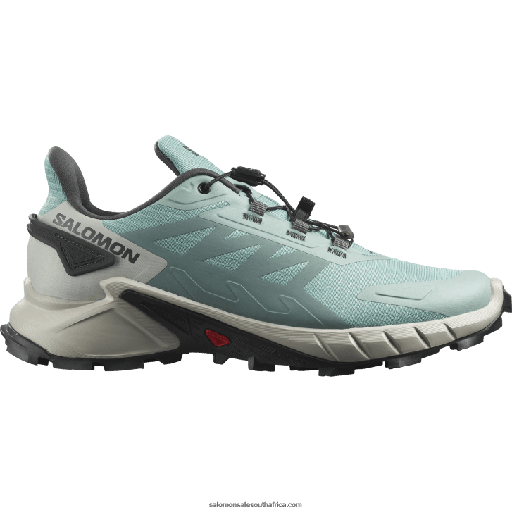 Salomon Womens Trail Running Shoes - Supercross 4 JV8B481543 Aquifer/Lunar Rock/Ebony