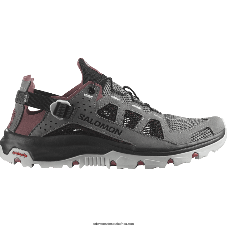 Salomon Womens Water Shoes - Techamphibian 5 JV8B48788 Pewter/Black/Wild Ginger