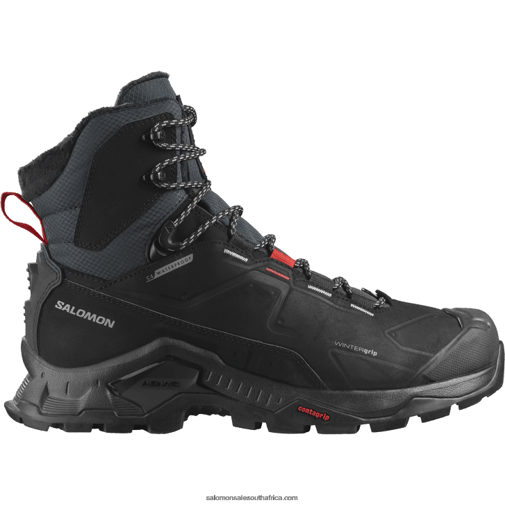 Salomon Womens Winter Boots - Quest Winter Thinsulate Clima Waterproof JV8B48785 Black/Goji Berry/Monument