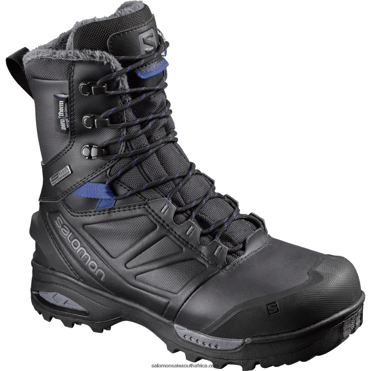 Salomon Womens Winter Boots - Toundra Pro Clima Waterproof JV8B48783 Phantom/Black/Amparo Blue