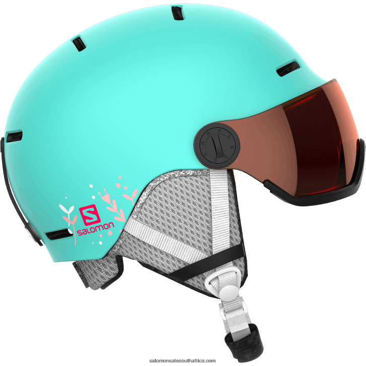 Salomon Junior - Kids' Helmet - Grom Visor JV8B481390 Aruba Glossy