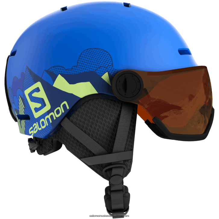 Salomon Junior - Kids' Helmet - Grom Visor JV8B481391 Pop Blue Mat