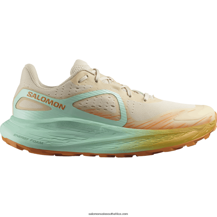 Salomon Men's Trail Running Shoes - Glide Max Tr JV8B481446 Bleached Sand/Yucca/Orange Pepper