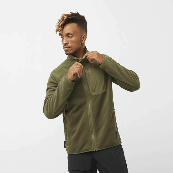 Salomon Men's Full Zip Midlayer Jacket - Outline Polartec JV8B48534 Grape Leaf