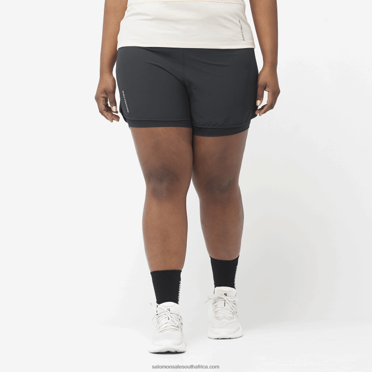 Salomon Women's Shorts - Cross 2In1 JV8B48955 Deep Black