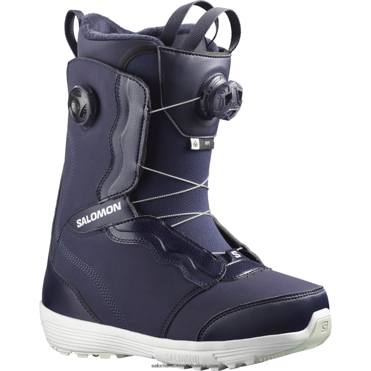 Salomon Women's Snowboard Boots - Ivy Boa Sj Boa JV8B481314 Evening Blue/White/Hint Of Mint