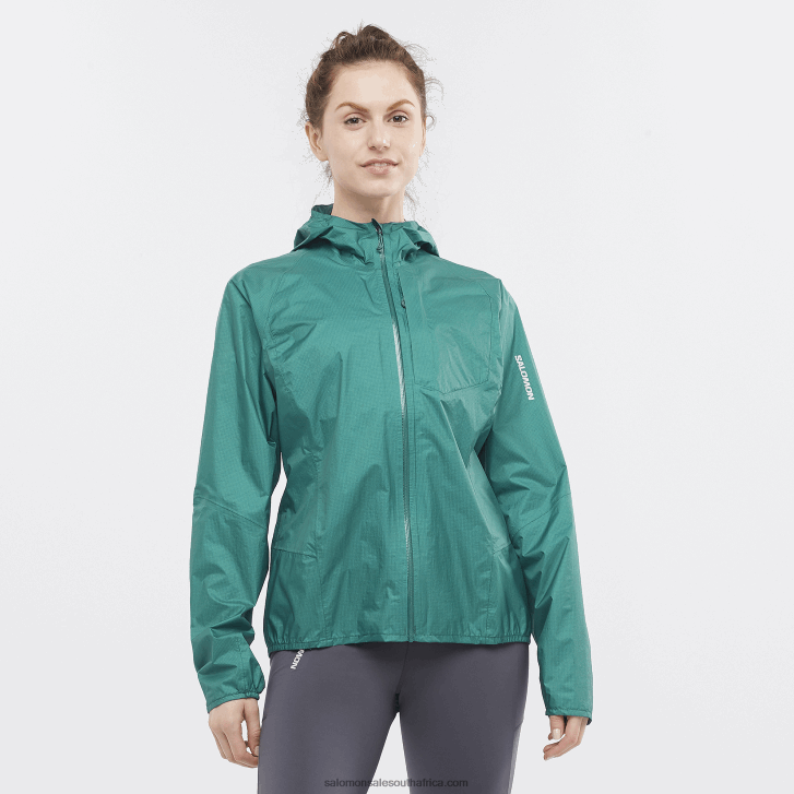 Salomon Women's Shell Jacket - Bonatti Waterproof JV8B48841 Pacific